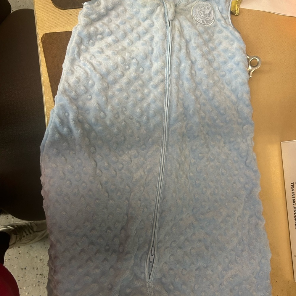Light Blue Textured Baby Sleeping Bag